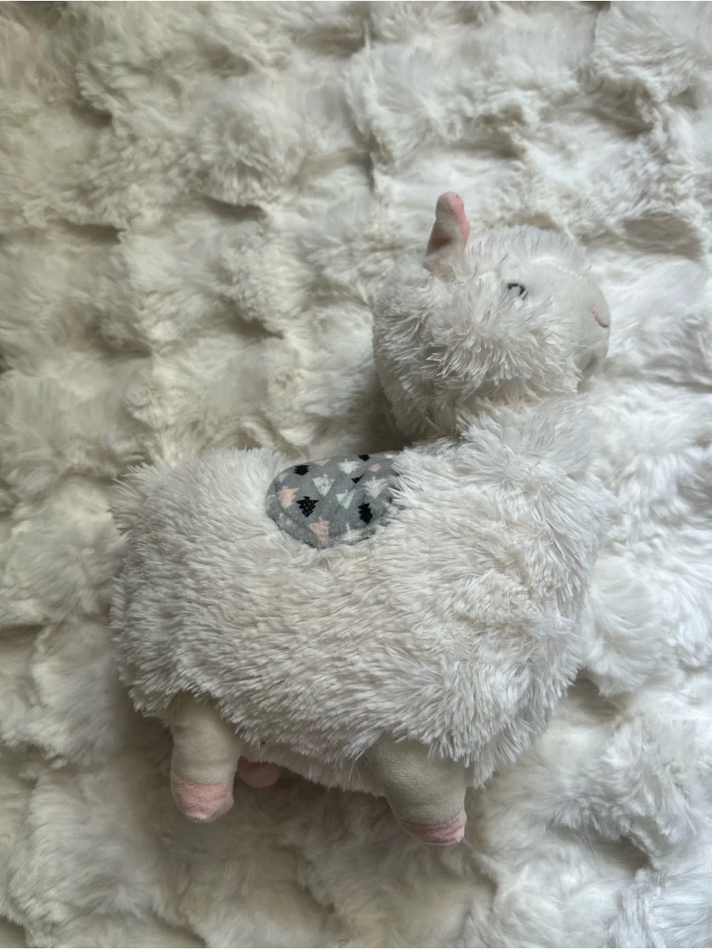 Plush White Alpaca/Llama Toy